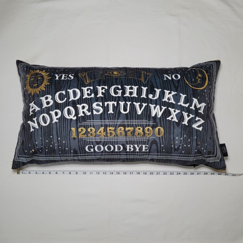 Cynthia Rowley Halloween Throw Pillow Ouija Board Black Gold Gothic Whimsigoth - Picture 13 of 14